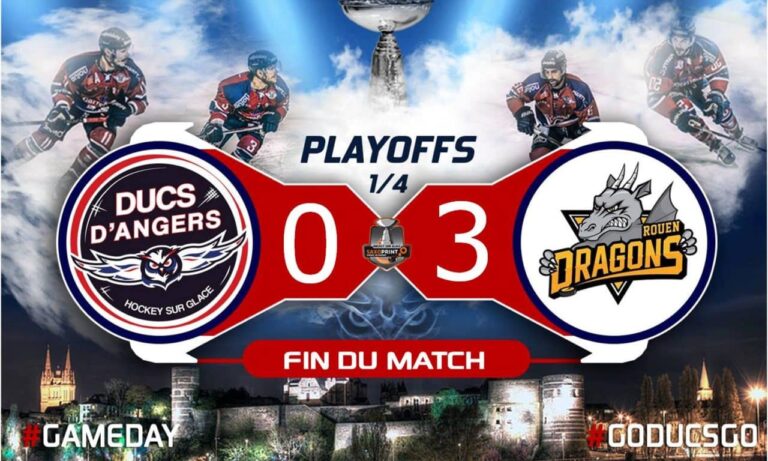 [PLAYOFFS 1/4 – MATCH 3] Les Ducs cèdent en infériorité (0-3).
