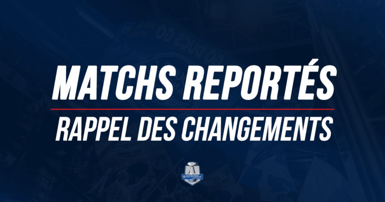 Informations concernant le report des matchs