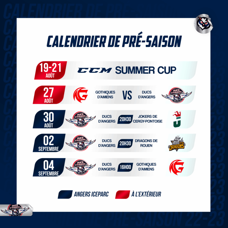 Calendrier de pré-saison