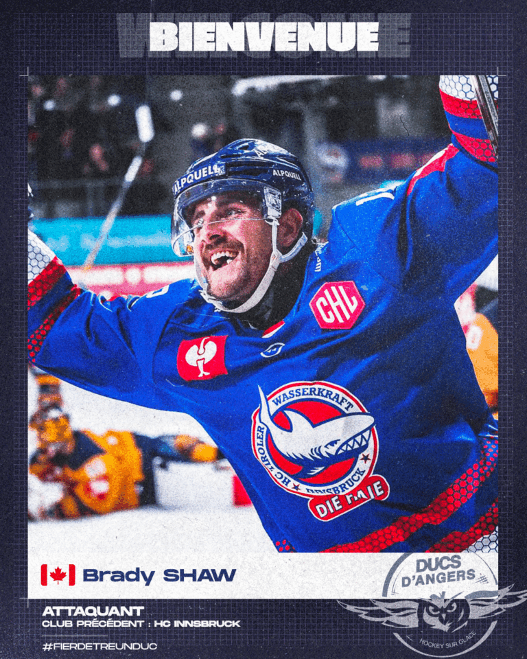 ARRIVÉE DE BRADY SHAW, MVP DU CHAMPIONNAT ICEHL